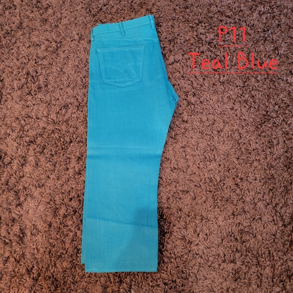 Levis 501*XX Button fly Jeans Teal/Blue Color W40 L32 - Picture 4 of 9